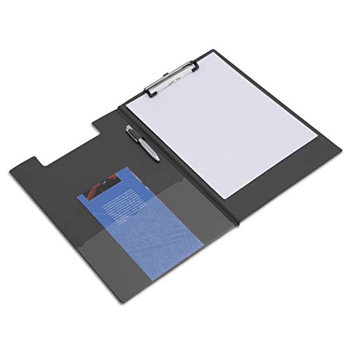 Rapesco Clipboard – A4+ Foldover with Film Pocket, Black