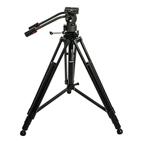 Smith Victor Propod PRO-5 Large Tripod with 2-Way Fluid Head (Supports 25 lbs, Maximum Height 69″)