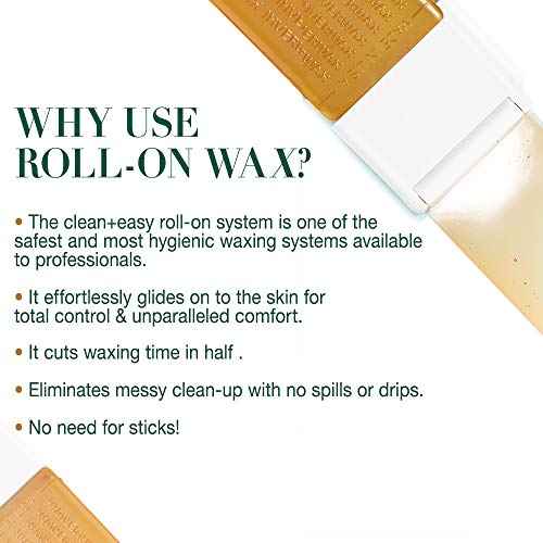 Clean + Easy Large (Leg) Sensitive Roll-On Wax Refill, for Hygienic Facial and Body Hair Removal Treatment, Great for Sensitive Skin, Ideal for All Skin and Hair Types, 12-Pack | The Storepaperoomates Retail Market - Fast Affordable Shopping