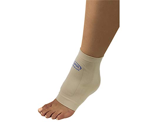 Silipos 1770 Boot Bumper – Beige, Small/Medium, Ankle Compression Sleeve with Mineral Oil Gel Pads. Foot Care Products