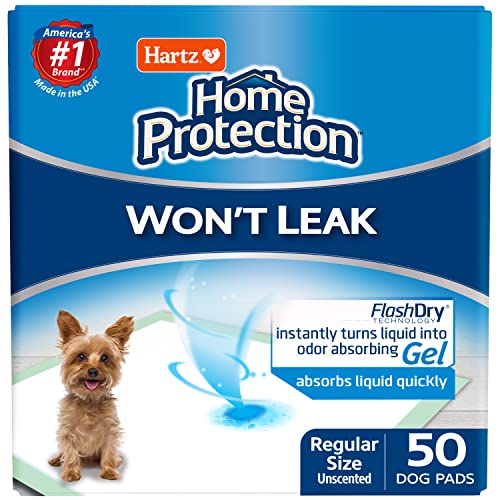 Hartz Home Protection Unscented Odor Eliminating Gel Dog Pads – 50 Count