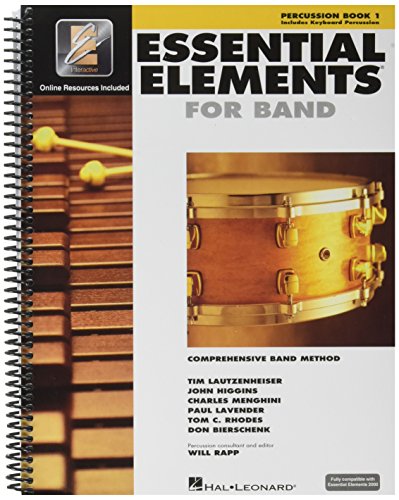 Hal Leonard 17120 Essential Elements 2000 Plus Percussion Book 1 with CD-ROM