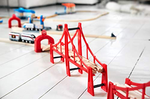 BRIO World Double Suspension Train Bridge for Kids Age 3 Years Up – Compatible with all BRIO Railway Sets and Accessories | The Storepaperoomates Retail Market - Fast Affordable Shopping