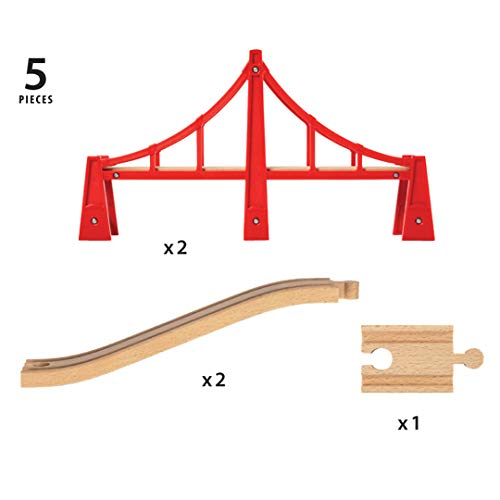 BRIO World Double Suspension Train Bridge for Kids Age 3 Years Up – Compatible with all BRIO Railway Sets and Accessories | The Storepaperoomates Retail Market - Fast Affordable Shopping