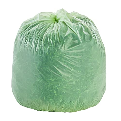 STOUT by Envision E2430E85 EcoSafe-6400 Compostable Bags, 24″ x 30″, 13 gal capacity, 0.85 mil thickness, Green (Pack of 45)