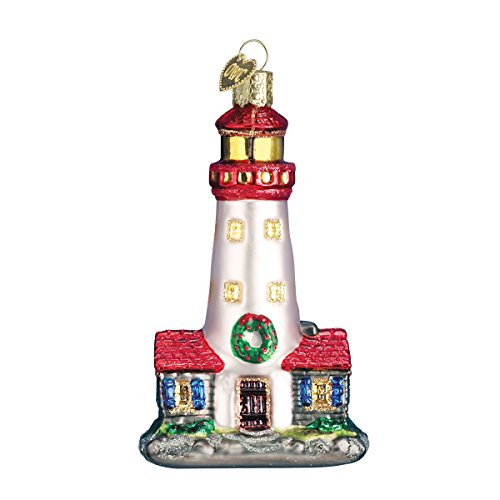 Old World Christmas Collection Glass Blown Ornaments for Christmas Tree Lighthouse