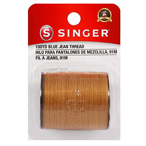 SINGER 67120 Blue Jean Thread, 100 Yards, Old Gold