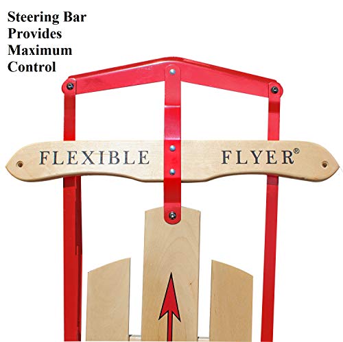 Flexible Flyer Large Steel Runner Sled. Metal & Wood Steering Snow Slider. Adult 60″ | The Storepaperoomates Retail Market - Fast Affordable Shopping