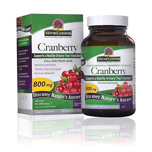 Nature’s Answer Cranberry Fruit Vegetarian Capsules, 90-Count | Promotes Urinary Tract Support | Healthy Bladder Function | Natural Detoxifier