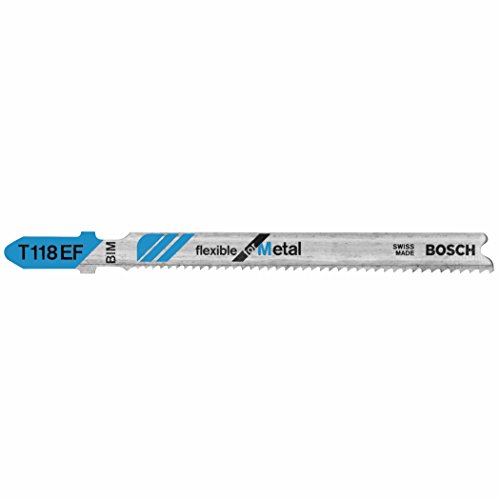BOSCH T118EF100 100-Piece 3-5/8 In. 11-18 TPI Flexible for Metal T-Shank Jig Saw Blades