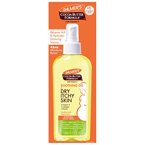 Palmer’s Cocoa Butter Formula Soothing Oil for Dry, Itchy Skin with Vitamin E, 5.1 Ounces