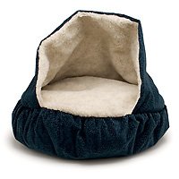Petmate 25-Inch Burrow Bed, Navy Blue