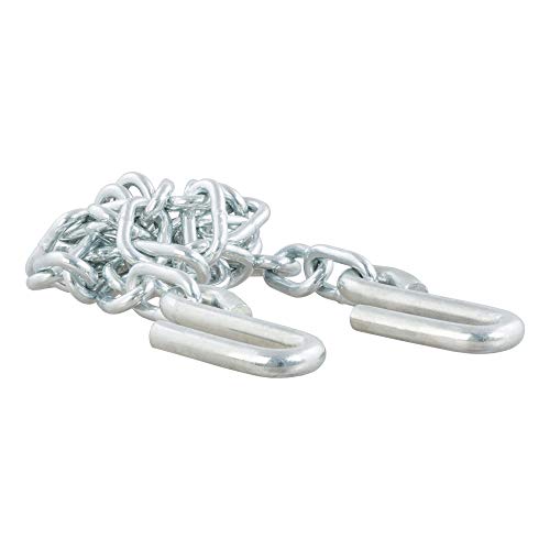 CURT 80031 48-Inch Trailer Safety Chain with 7/16-In S-Hooks, 5,000 lbs Break Strength