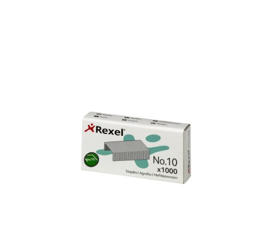 Rexel No.10 Small Staples, for Stapling up to 12 Sheets, Use with Mini Staplers, Box of 1000, 6150
