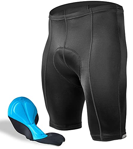 Aero Tech Men’s Top Shelf USA Padded Bike Shorts (Large, Black)