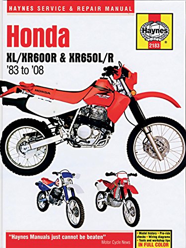 Haynes Repair Manual 2183 for 1983-2014 Honda XL600 XR600 XL650 XR650 XR650L XR XL 600 650 650L