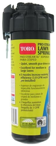Toro ProStream XL 5-Inch Pop-Up Adjustable Pattern Rotor Sprinkler System Head 53823,Blacks