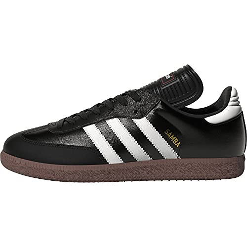 adidas Men’s Samba Classic Soccer Shoe,Black/Running White,10.5 M US