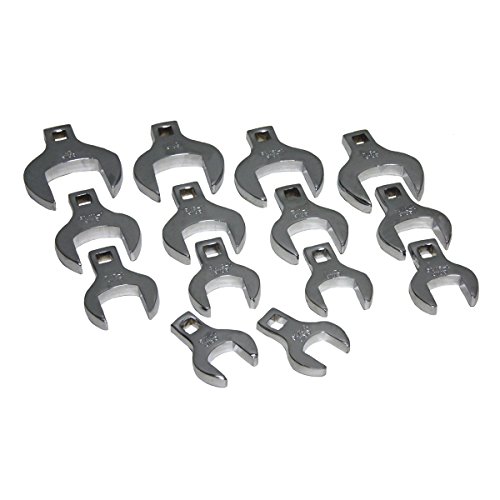 Grip 14 pc 1/2″ Jumbo Crowfoot Wrench Set SAE – Sizes Range from 1-1/16″ to 2″ With Storage Tray – Chrome Plated Carbon Steel