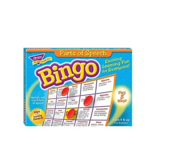 TREND ENTERPRISES: Parts of Speech Bingo Game, Exciting Way for Everyone to Learn, Play 8 Different Ways, Great for Classrooms and At Home, 2 to 36 Players, For Ages 9 and Up