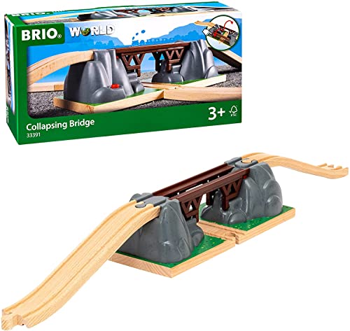 BRIO World – 33391 Collapsing Bridge | 3 Piece Toy Train Accessory for Kids Age 3 and Up