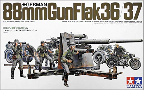 Tamiya Models German 88mm Gun Flak 36.37 Model Kit