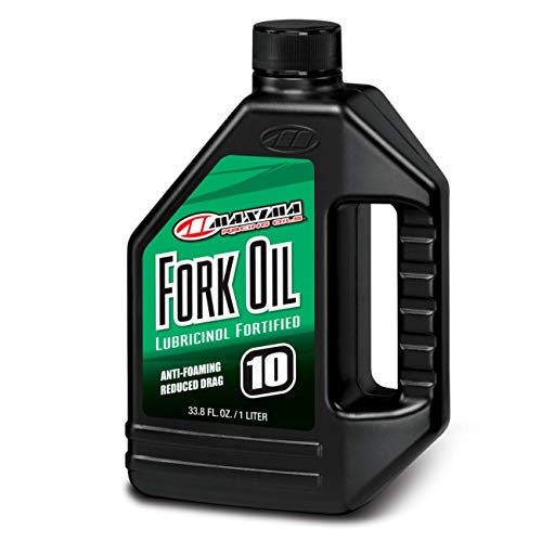 Maxima 55901 10WT Standard Hydraulic Fork Oil – 1 Liter Bottle , BLACK