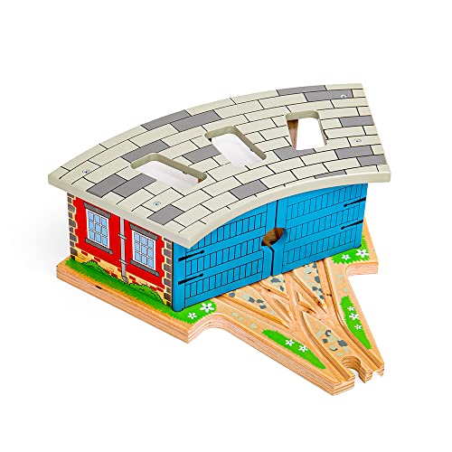 Bigjigs Rail Wooden Triple Engine Shed – Other Major Wooden Rail Brands are Compatible