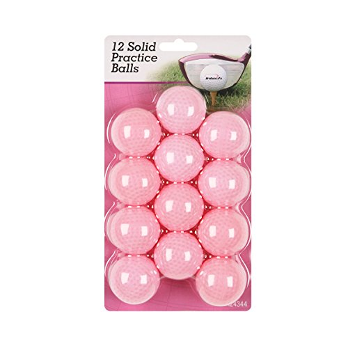 Intech Golf Hollow, Dimpled Practice Balls (12 Pack, Pink)