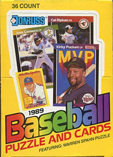 1989 Donruss Baseball Wax Box (36 Sealed Packs) Look for the Ken Griffey Jr. Rookie Card