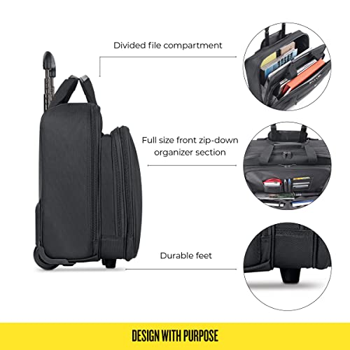 Solo Bryant Rolling Laptop Bag, Black | The Storepaperoomates Retail Market - Fast Affordable Shopping