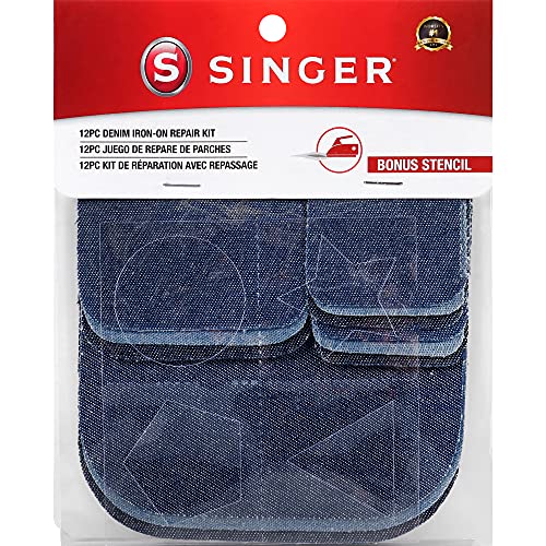 SINGER 00079 Denim Iron-On Repair Kit, Assorted, Colors May Vary