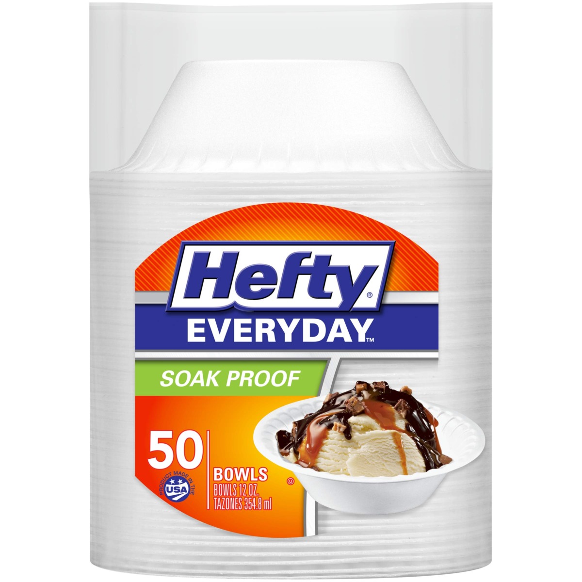 Hefty Everyday Soak-Proof Foam Bowls, 12 Ounce, 50 Count | The Storepaperoomates Retail Market - Fast Affordable Shopping
