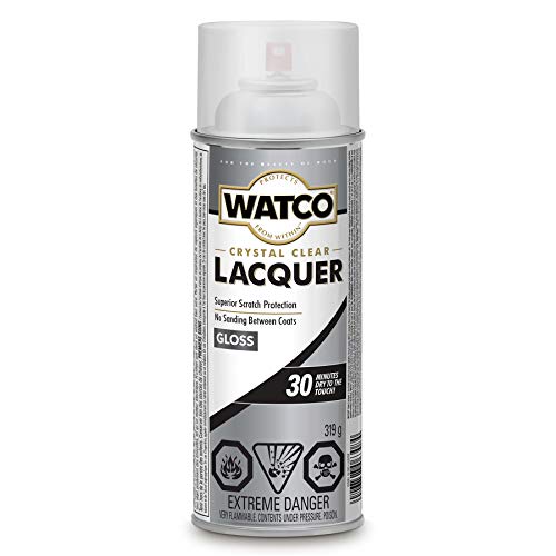 Watco 63081 Lacquer Clear Wood Finish Spray, 11.25 oz, Clear Gloss