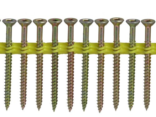 Quik Drive WSNTL212S Wood Screws 2 1/2-Inch Course Twin Threads, Yellow Zinc Coating 1500 ct.