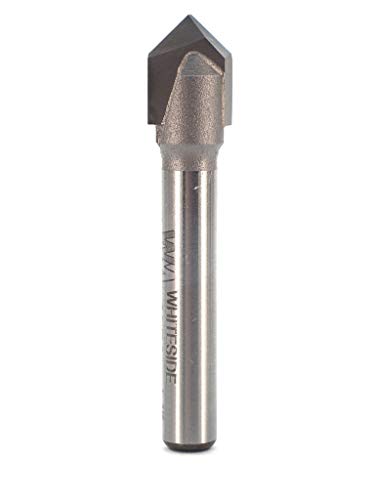 Whiteside Router Bits 1501 V-Groove Bit with 90-Degree 3/8-Inch Cutting Diameter and 3/16-Inch Point Length