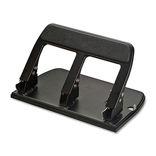 Office mate Heavy Duty 3 Hole Punch with Padded Handle, 40-Sheet Capacity, Black (90089)