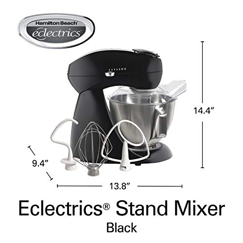 Hamilton Beach All-Metal 12-Speed Electric Stand Mixer, Tilt-Head, 4.5 Quarts, Pouring Shield, Licorice (63227) | The Storepaperoomates Retail Market - Fast Affordable Shopping