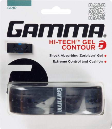 Gamma Hi-Tech Gel Contour Replacement Grip, Black