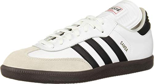 adidas Men’s Samba Classic Running Shoe, white/black/white, 9 M US