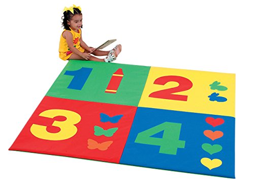 Children’s Factory, CF362-161, 1-2-3-4 Activity Mat for Baby Girl-Boy, Rainbow, Kids-Toddler Learning & Play Mat for Playroom, Homeschool or Classroom