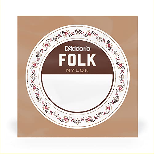 D’Addario BEB031W Folk Nylon Guitar Single String, Bronze Wound, Ball End.031