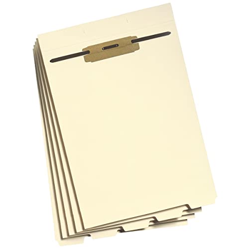 Smead Stackable Folder Divider with Fastener, Bottom 1/5-Cut Tab, Letter Size, Manila, 50 per Box (35600)