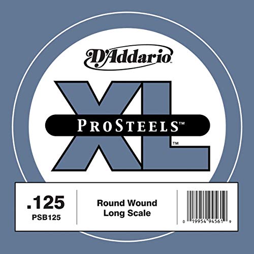 D’Addario PSB125 ProSteels Bass Guitar Single String, Long Scale.125