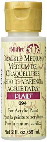 FolkArt Medium (2-Ounce), 694 Crackle, White
