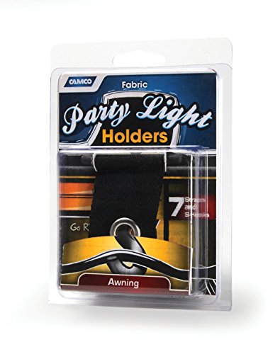 Camco 42733 Fabric Party Light Holders, Black, 7 Pack