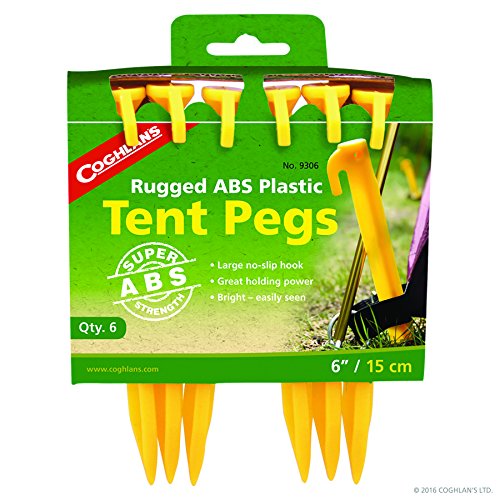 Coghlan’s ABS Plastic Tent Pegs, 6-Inch