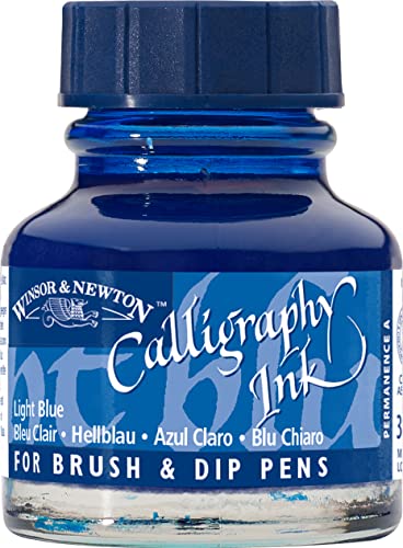 Winsor & Newton Calligraphy Ink Bottle, 30ml, Light Blue