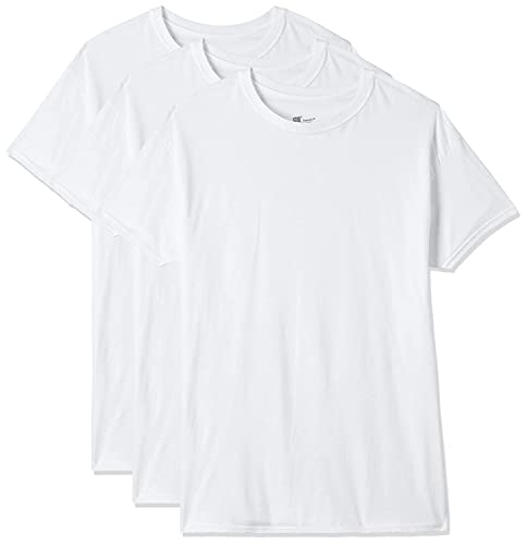 Hanes Men’s White T-Shirt Pack, Moisture-Wicking Shirts, 100% Cotton Undershirts for Men, Multipack