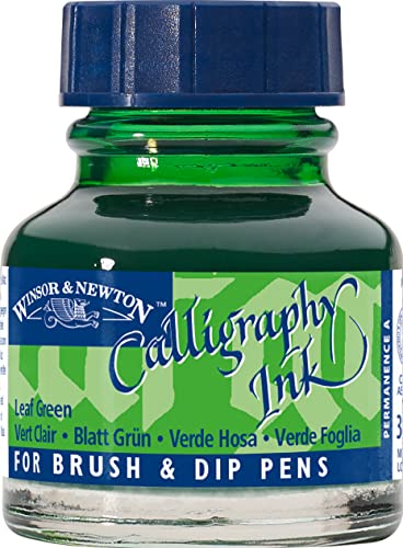 Winsor & Newton Calligraphy Ink Bottle, 30ml, Leaf Green